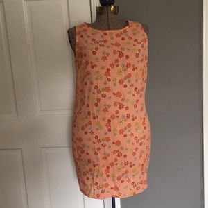 Lightweight, orange shift dress
